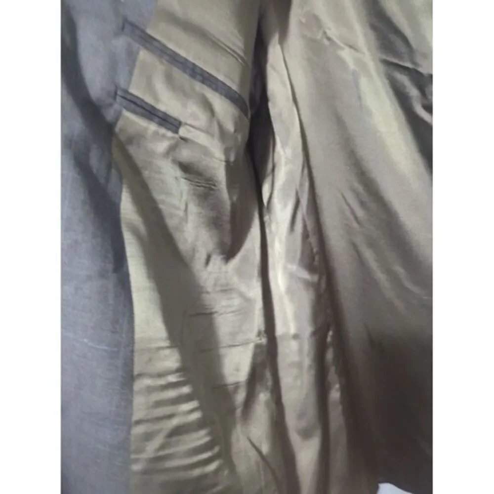 Jack Victor Loro Piana Zelander‎ Wool Blazer 46L Charcoal Grey Glen Plaid Jacket